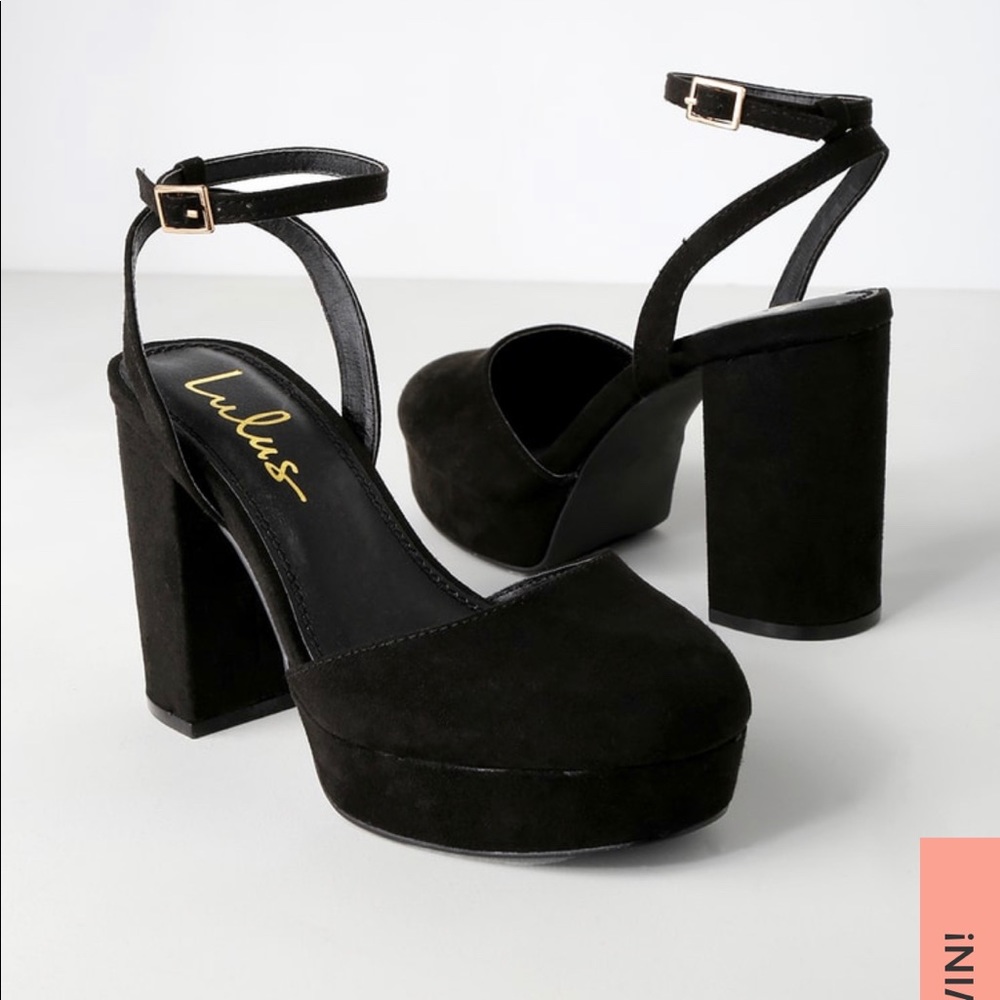 NWB - LULUS - SUEDE PLATFORM HEELS - SIZE: 7